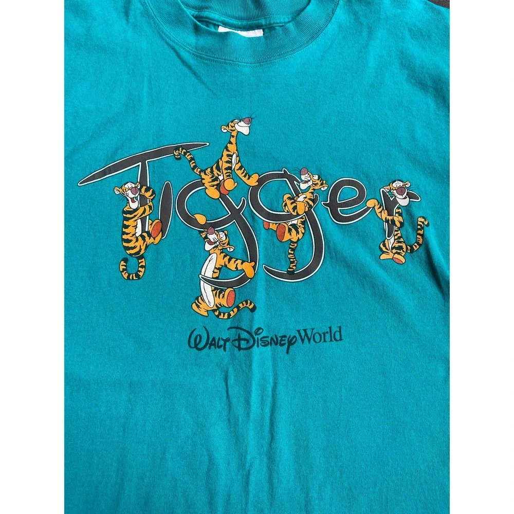 Vintage Walt Disney World Tigger Teal Shirt Medium - Picture 4 of 9